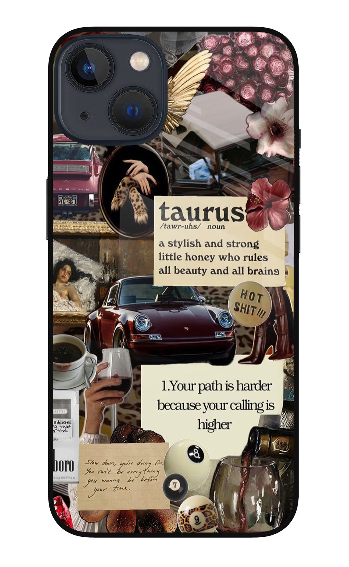 Taurus Zodiac iPhone 13 Mini Glass Case Back Cover by Casekaro