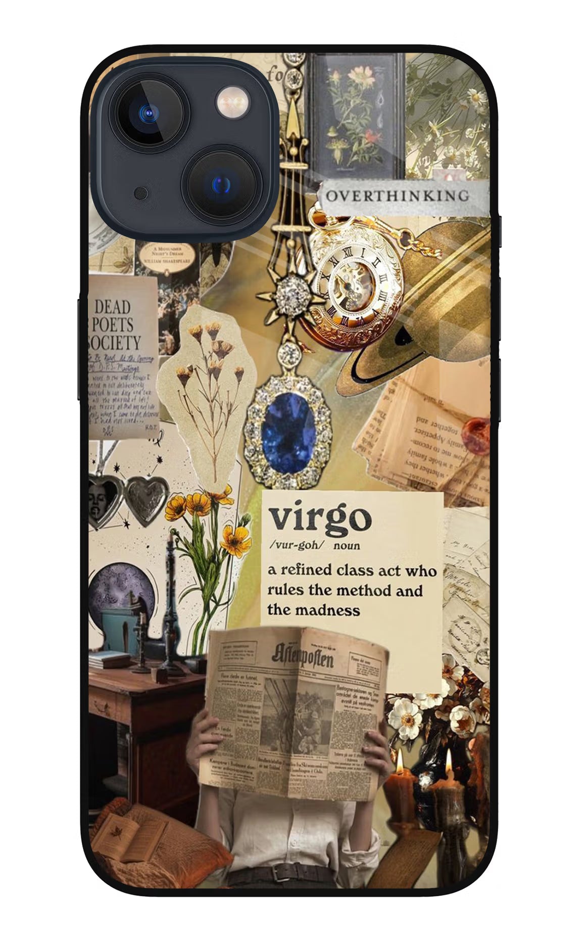 Virgo Zodiac iPhone 13 Mini Glass Case Back Cover by Casekaro
