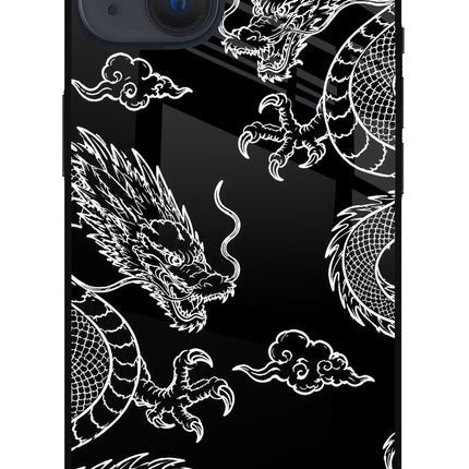 Twin Dragons iPhone 13 Mini Glass Case