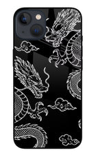 Twin Dragons iPhone 13 Mini Glass Case