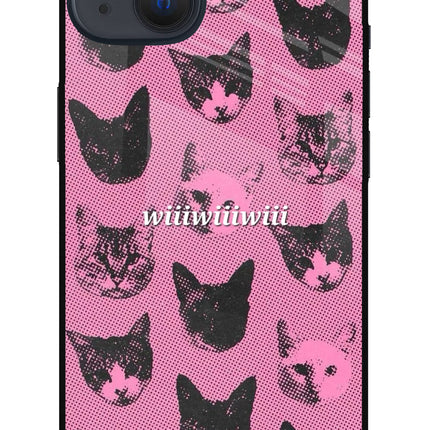 Pink Cats iPhone 13 Mini Glass Case