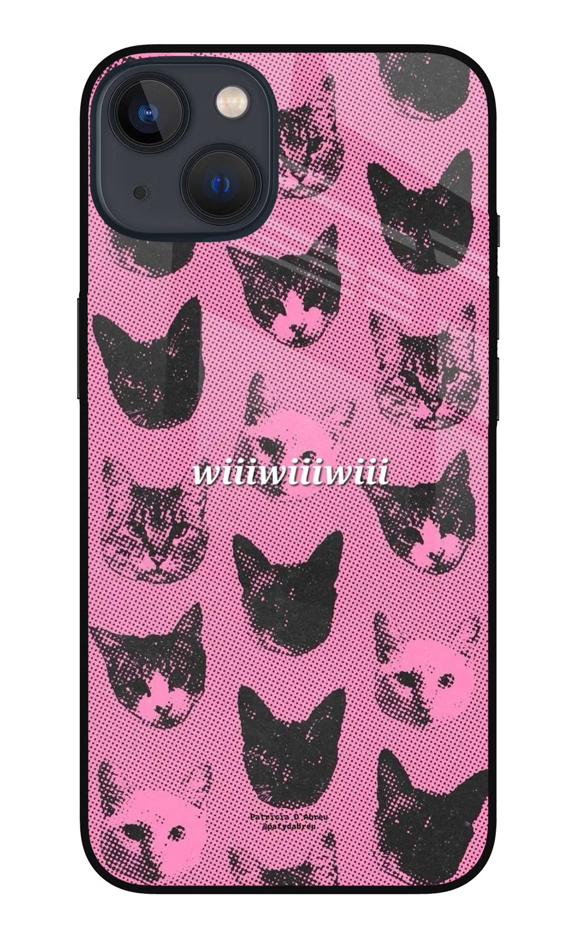 Pink Cats iPhone 13 Mini Glass Case
