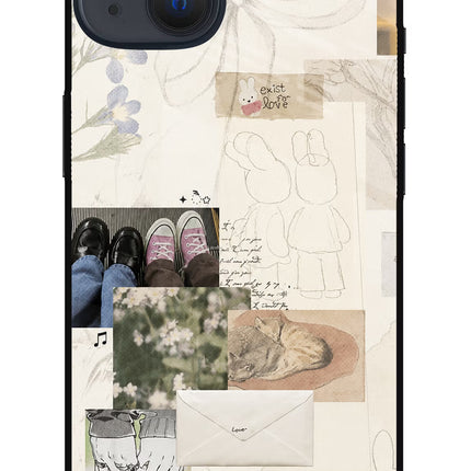 Soft Aesthetic iPhone 13 Mini Glass Case