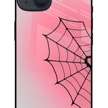 Pink Web iPhone 13 Mini Glass Case