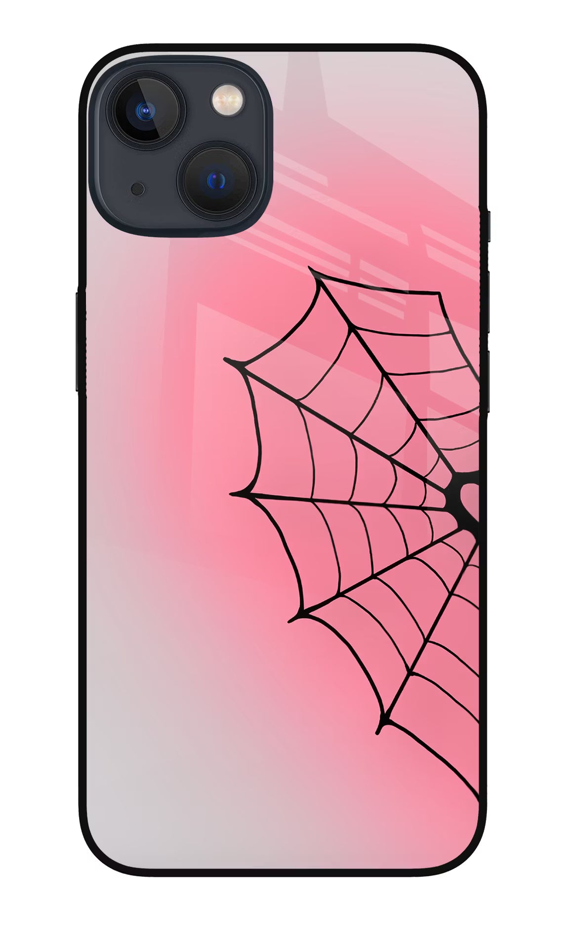 Pink Web iPhone 13 Mini Glass Case