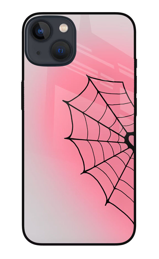 Pink Web iPhone 13 Mini Glass Case