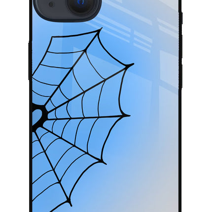 Blue Web iPhone 13 Mini Glass Case