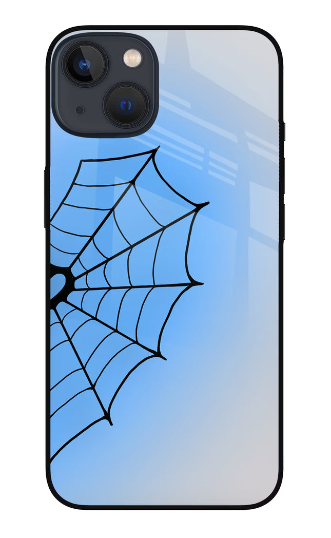 Blue Web iPhone 13 Mini Glass Case