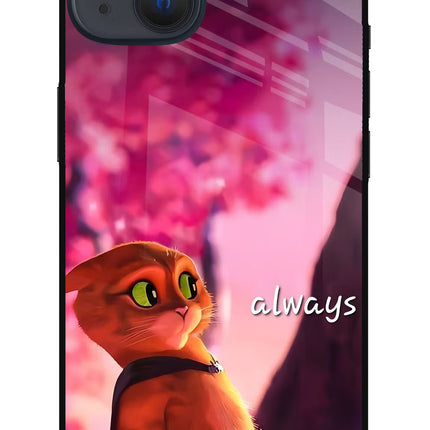 Always Cat iPhone 13 Mini Glass Case