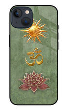 Om & Lotus iPhone 13 Mini Glass Case