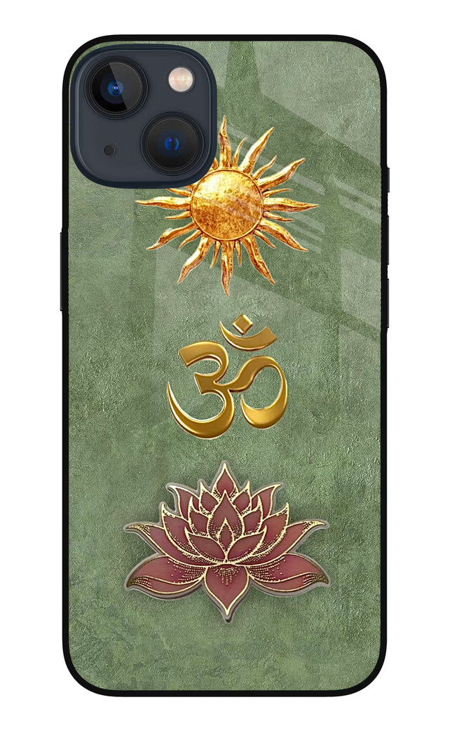 Om & Lotus iPhone 13 Mini Glass Case
