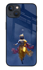 Cosmic Krishna iPhone 13 Mini Glass Case