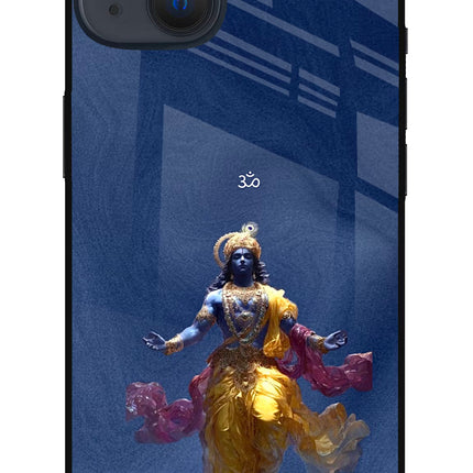 Cosmic Krishna iPhone 13 Mini Glass Case Back Cover by Casekaro
