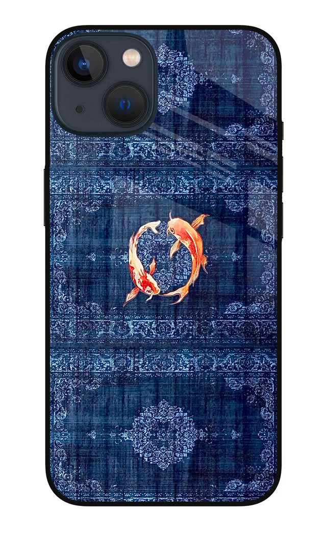 Koi Blue iPhone 13 Mini Glass Case