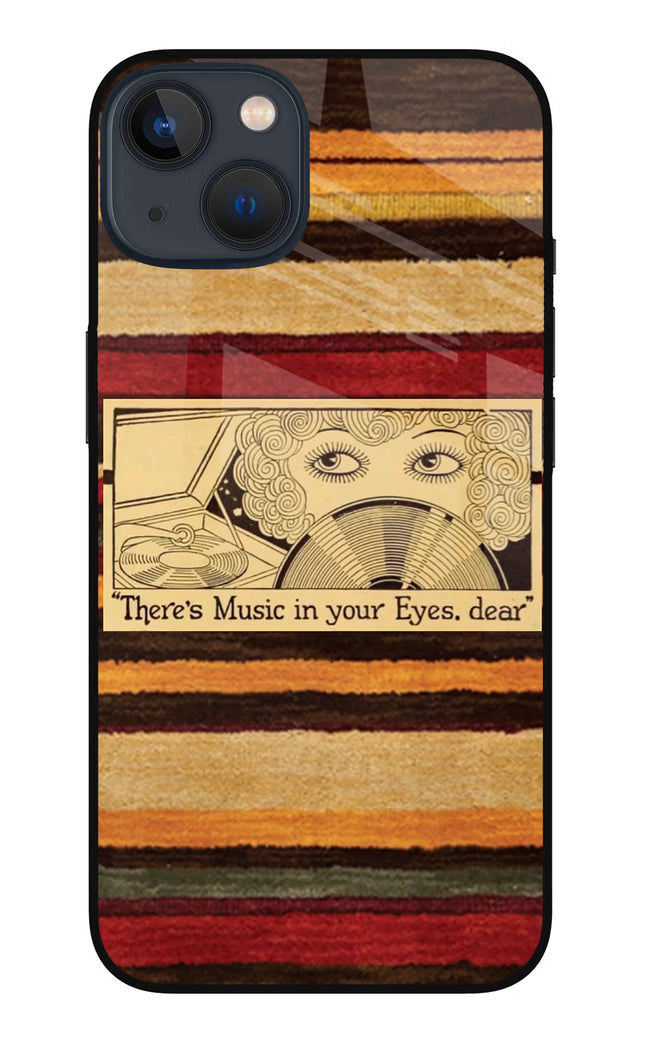 Vinyl Stripes iPhone 13 Mini Glass Case