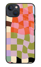 Wavy Grid iPhone 13 Mini Glass Case