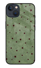 Green Stars iPhone 13 Mini Glass Case