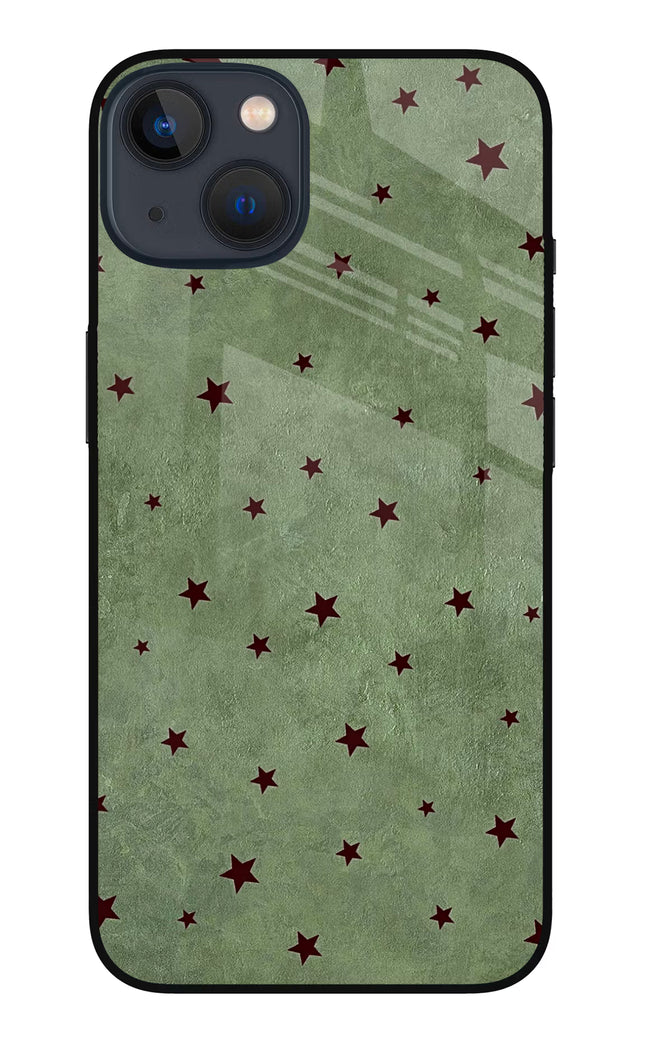 Green Stars iPhone 13 Mini Glass Case