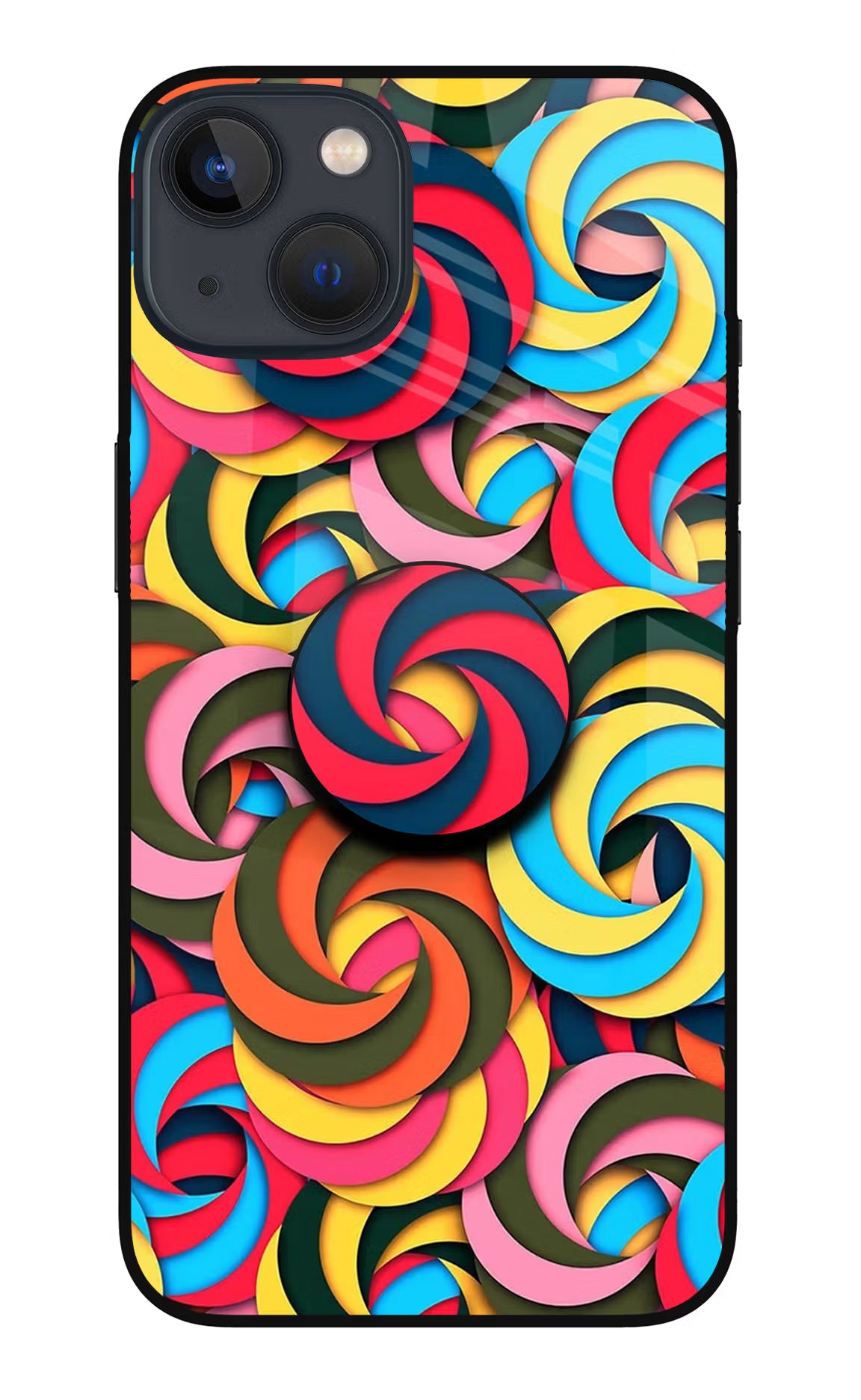 Spiral Pattern iPhone 13 Mini Pop Case by Casekaro