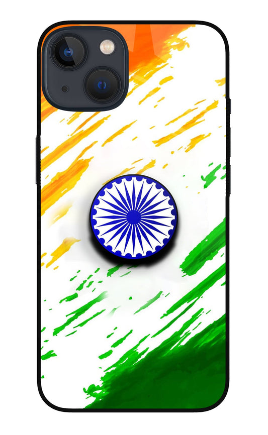 Indian Flag Ashoka Chakra iPhone 13 Mini Glass Case