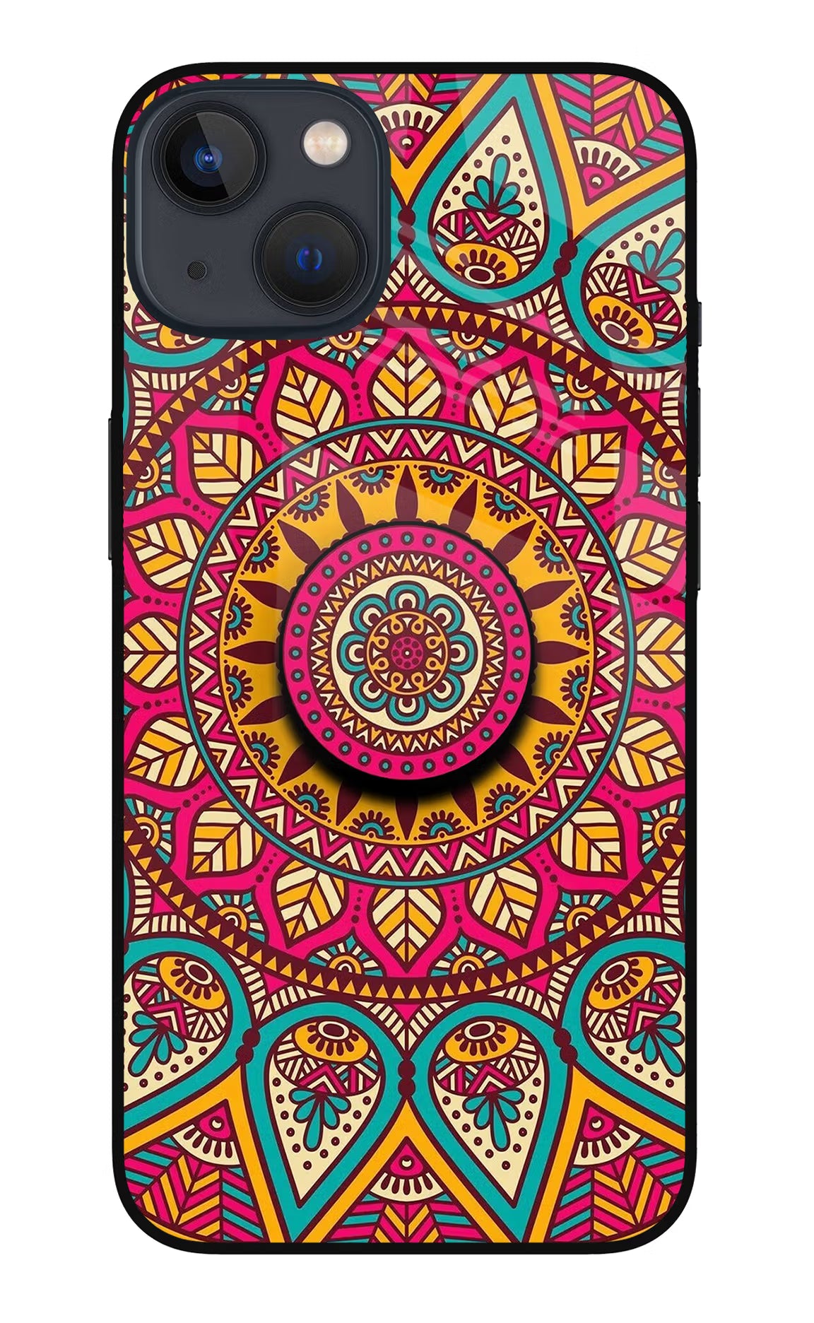 Mandala iPhone 13 Mini Pop Case by Casekaro