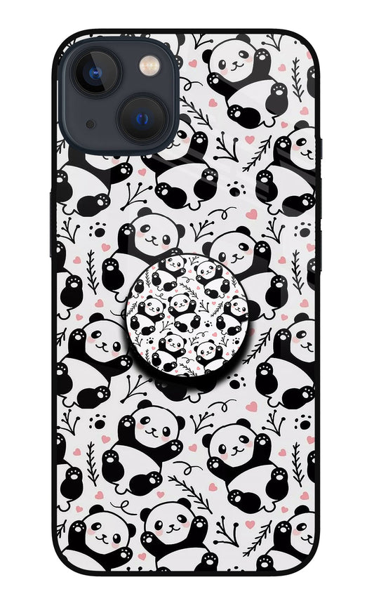 Cute Panda iPhone 13 Mini Glass Case