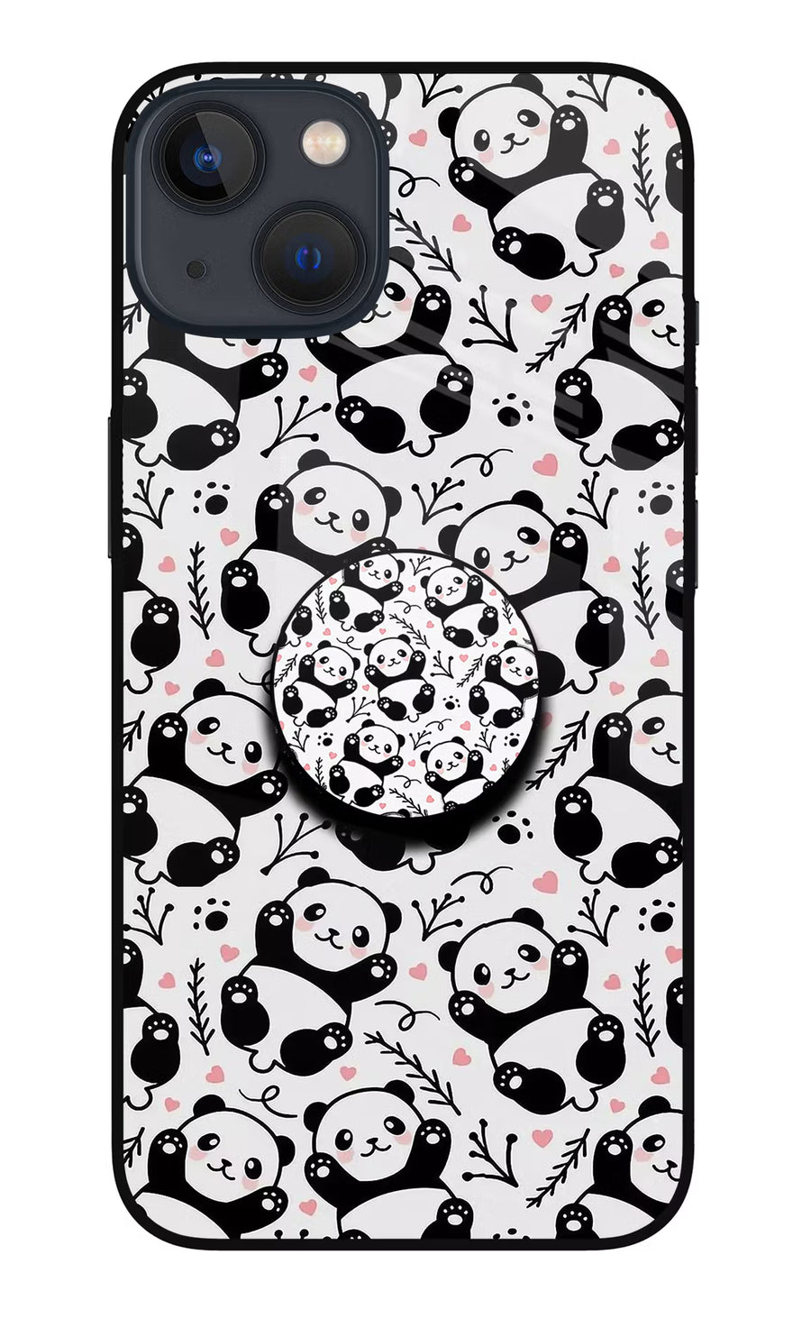 Cute Panda iPhone 13 Mini Pop Case, Metal case