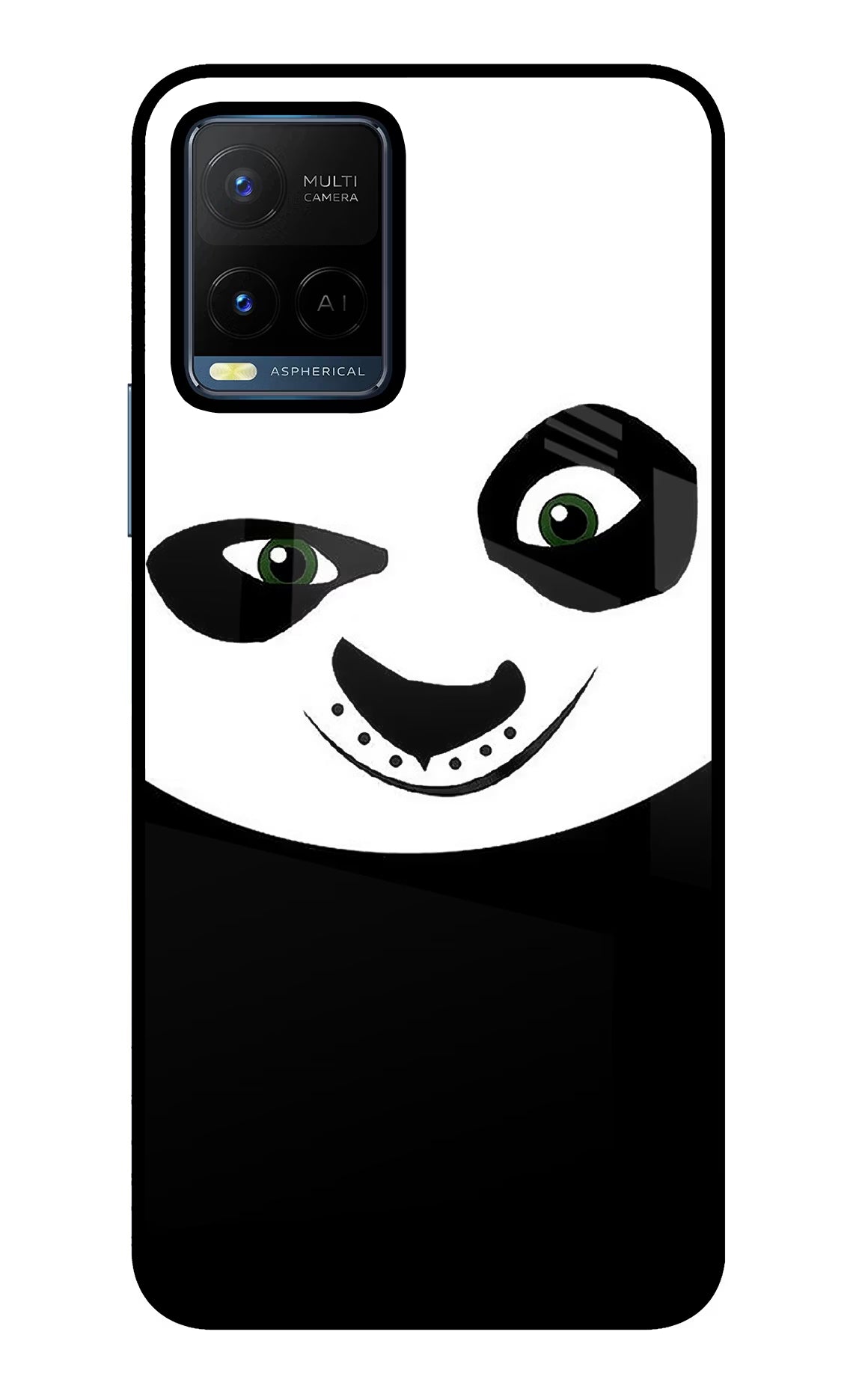 Panda Vivo Y21/Y21s/Y33s Glass Case Back Cover by Casekaro