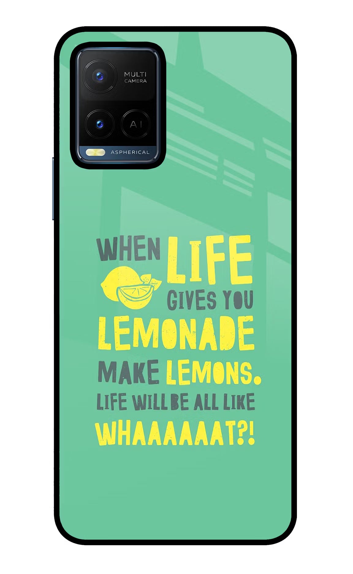Quote Vivo Y21/Y21s/Y33s Glass Case Back Cover by Casekaro