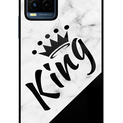 King Vivo Y21/Y21s/Y33s Glass Case Back Cover by Casekaro