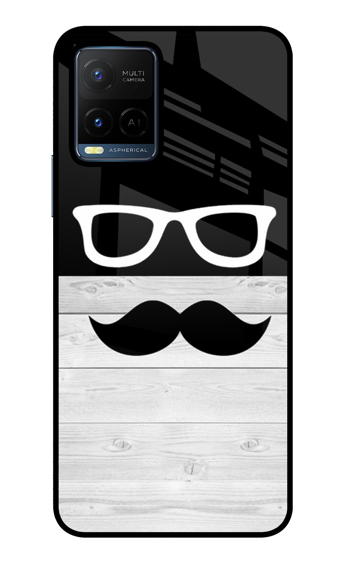 Mustache Vivo Y21/Y21s/Y33s Glass Case