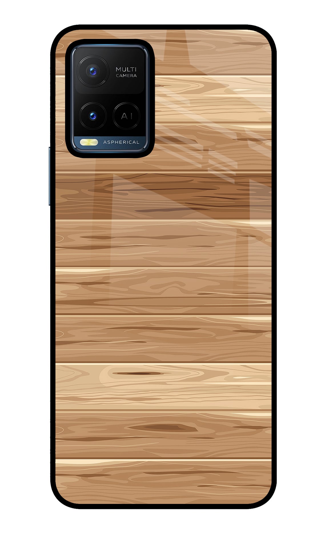 Wooden Vector Vivo Y21/Y21s/Y33s Back Cover