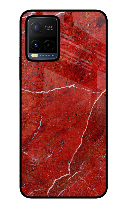 Red Marble Design Vivo Y21/Y21s/Y33s Glass Case