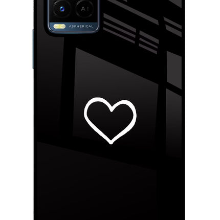 Heart Vivo Y21/Y21s/Y33s Glass Case Back Cover by Casekaro