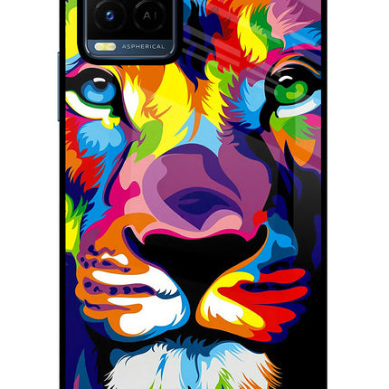 Lion Vivo Y21/Y21s/Y33s Glass Case Back Cover by Casekaro