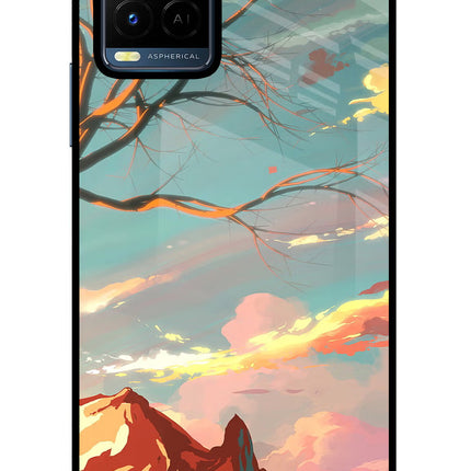 Scenery Vivo Y21/Y21s/Y33s Glass Case Back Cover by Casekaro