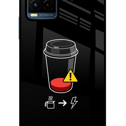Coffee Vivo Y21/Y21s/Y33s Glass Case Back Cover by Casekaro