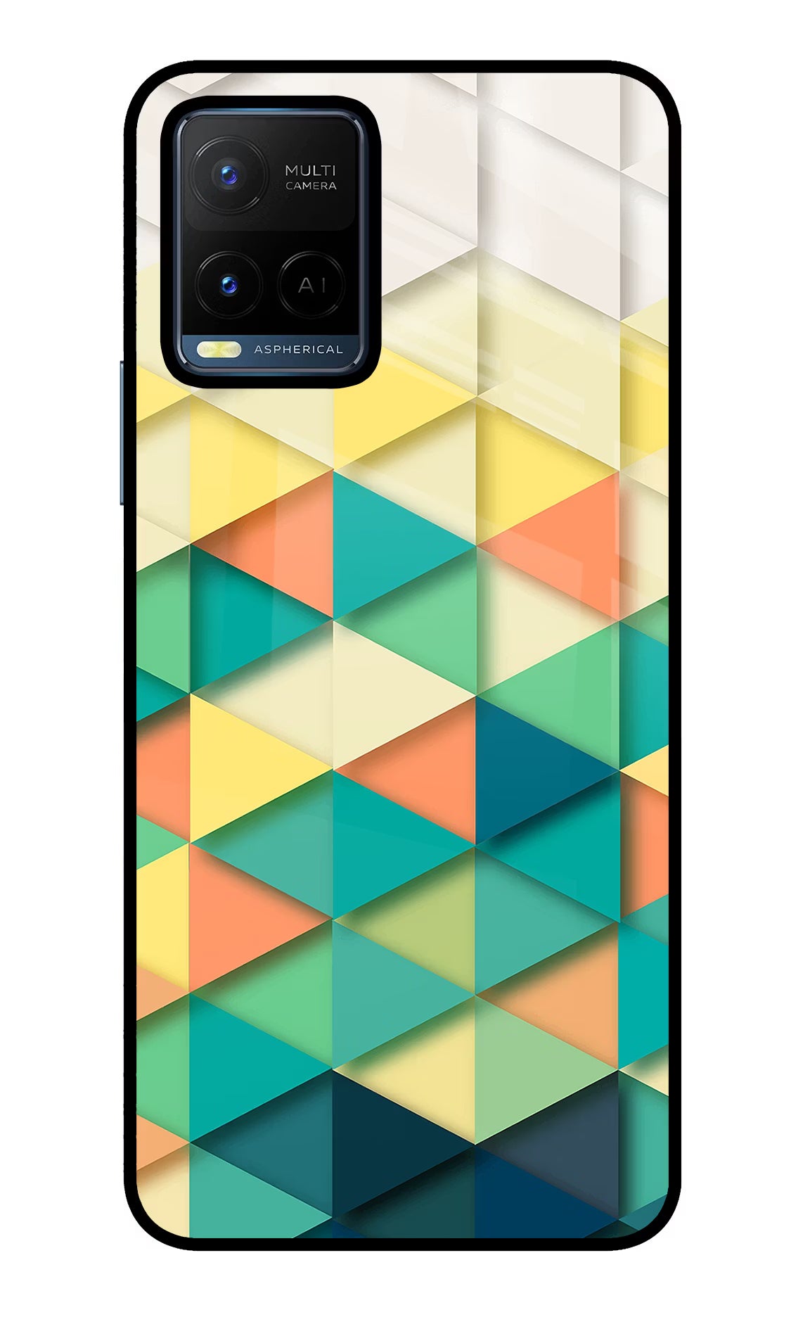 Abstract Vivo Y21/Y21s/Y33s Glass Case Back Cover by Casekaro