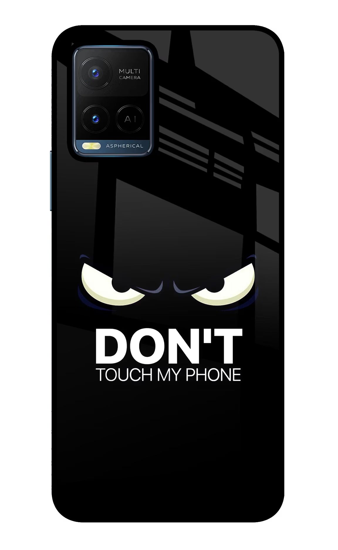 Don'T Touch My Phone Vivo Y21/Y21s/Y33s Glass Case Back Cover by Casekaro