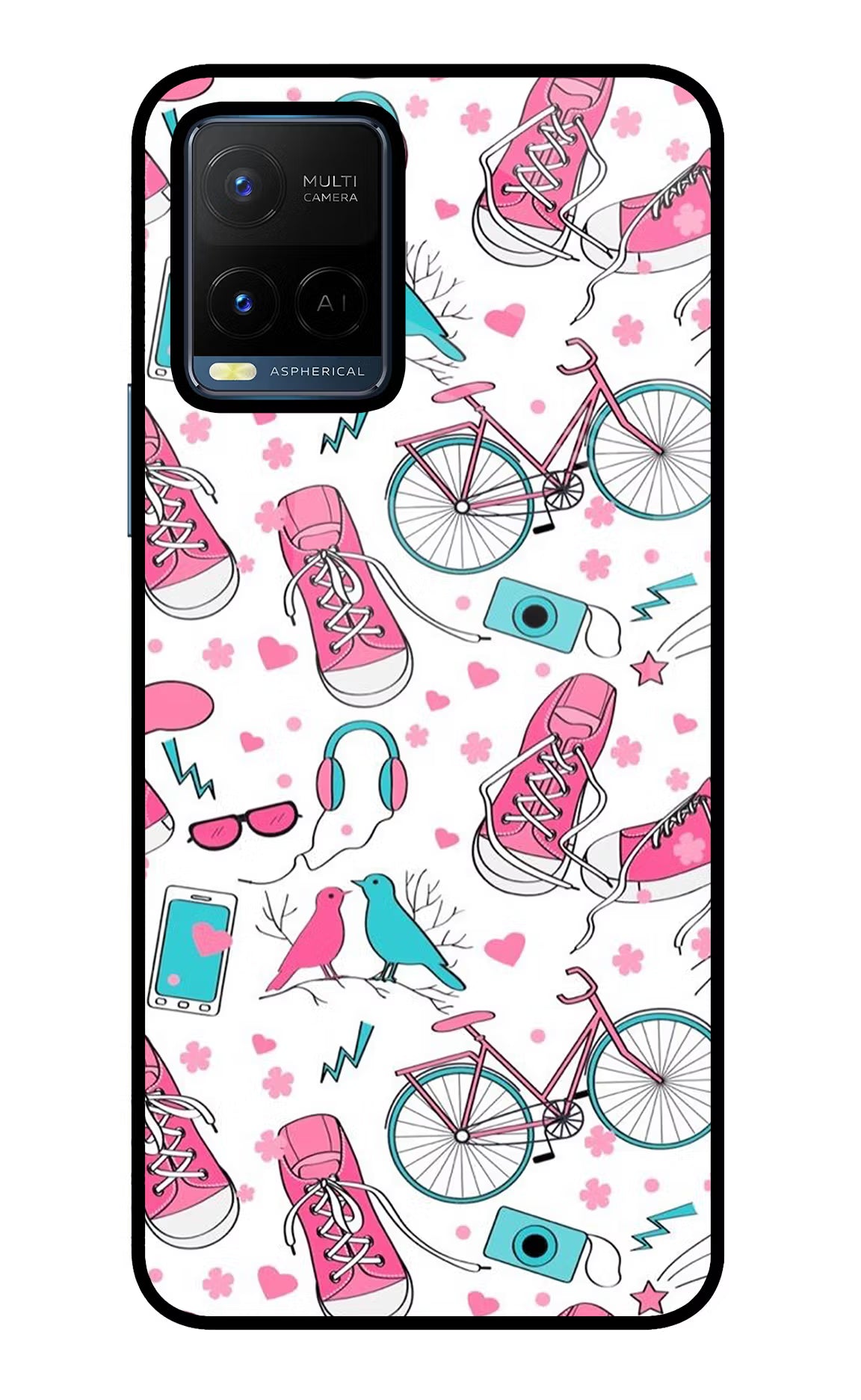 Artwork Vivo Y21/Y21s/Y33s Glass Case Back Cover by Casekaro