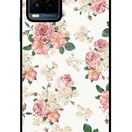 Flowers Vivo Y21/Y21s/Y33s Glass Case