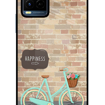 Happiness Artwork Vivo Y21/Y21s/Y33s Glass Case Back Cover by Casekaro