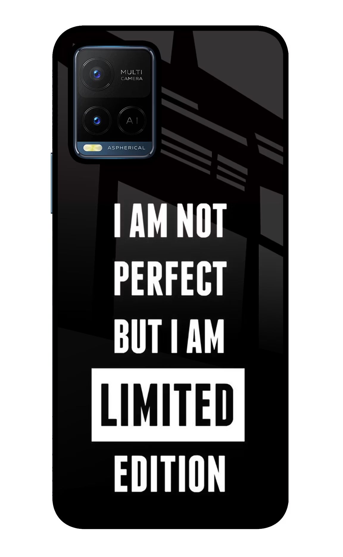 I Am Not Perfect But I Am Limited Edition Vivo Y21/Y21s/Y33s Glass Case Back Cover by Casekaro