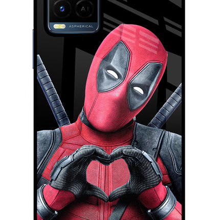 Deadpool Vivo Y21/Y21s/Y33s Glass Case Back Cover by Casekaro