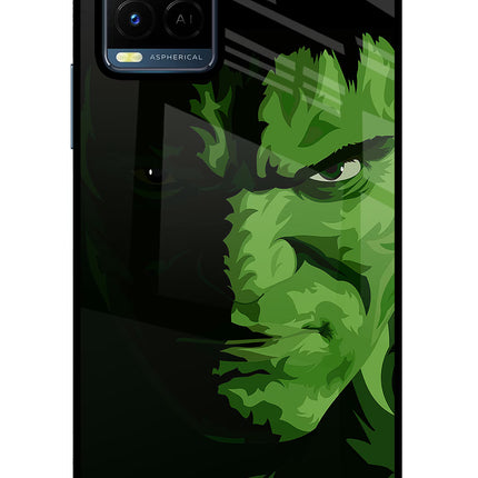 HULK Vivo Y21/Y21s/Y33s Glass Case Back Cover by Casekaro