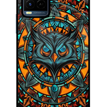 Angry Owl Art Vivo Y21/Y21s/Y33s Glass Case Back Cover by Casekaro