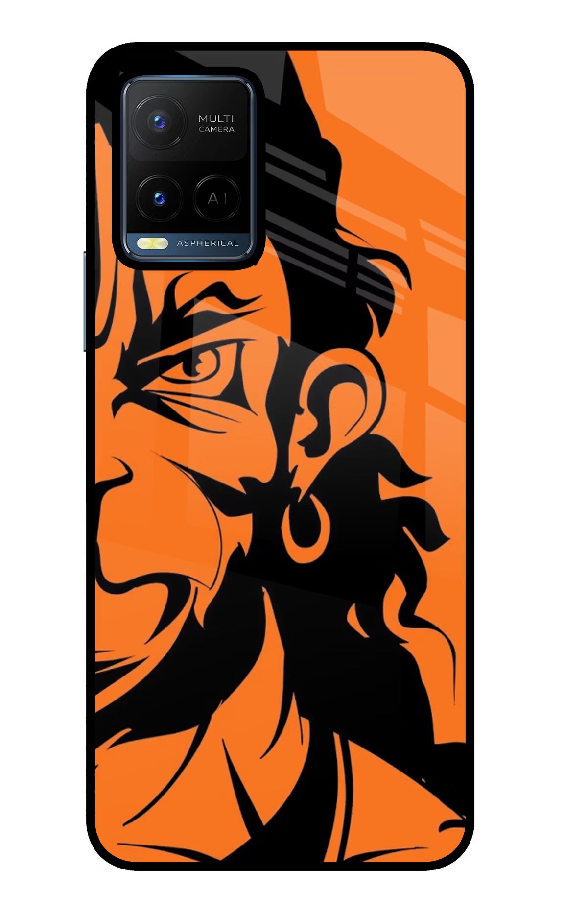 Hanuman Vivo Y21/Y21s/Y33s Glass Case Back Cover by Casekaro