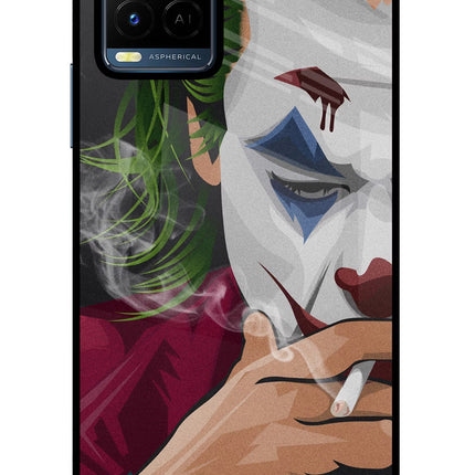 Joker Smoking Vivo Y21/Y21s/Y33s Glass Case Back Cover by Casekaro