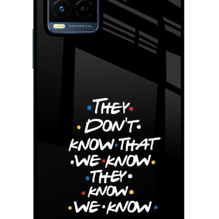 FRIENDS Dialogue Vivo Y21/Y21s/Y33s Glass Case Back Cover by Casekaro