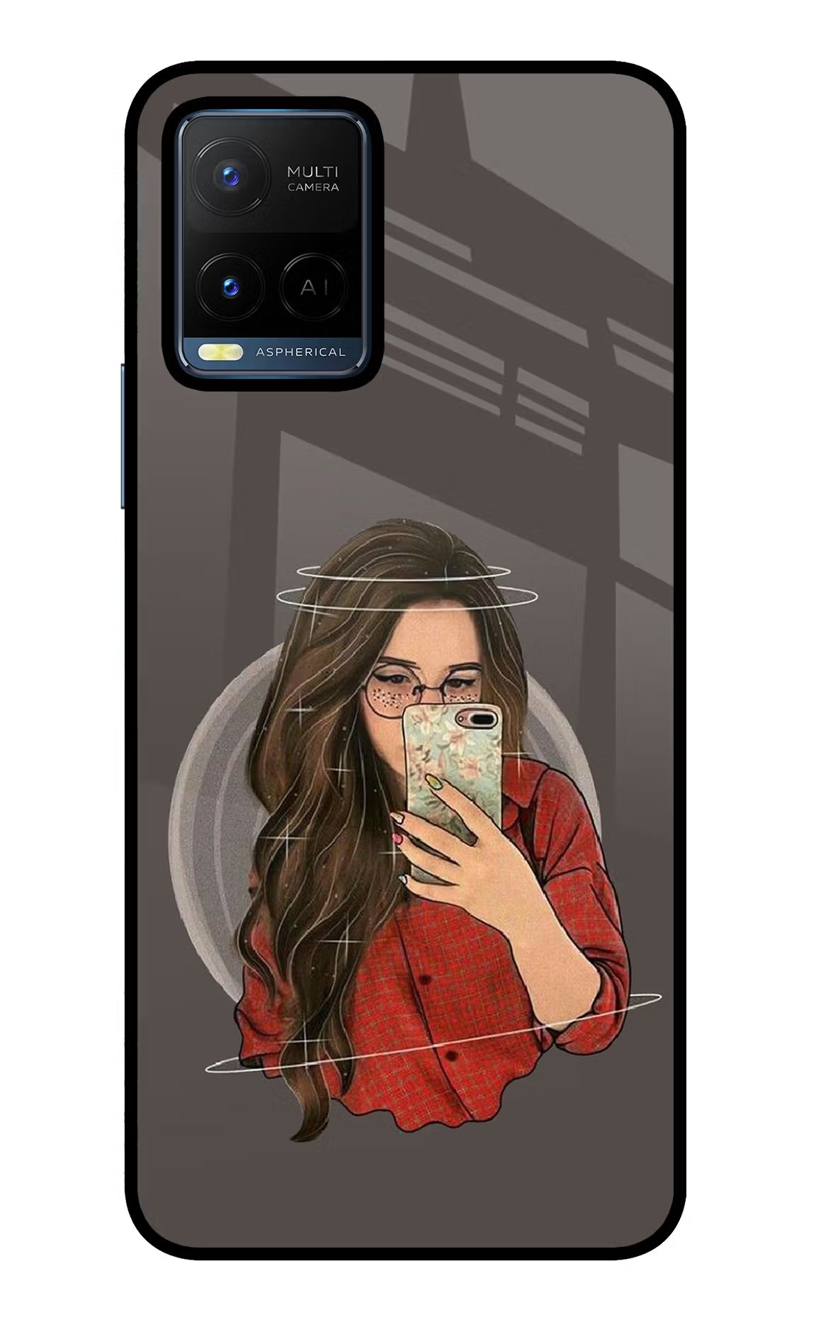 Selfie Queen Vivo Y21/Y21s/Y33s Glass Case Back Cover by Casekaro
